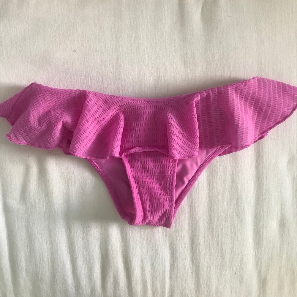 Pink Ruffle Bathing Suit Bottoms